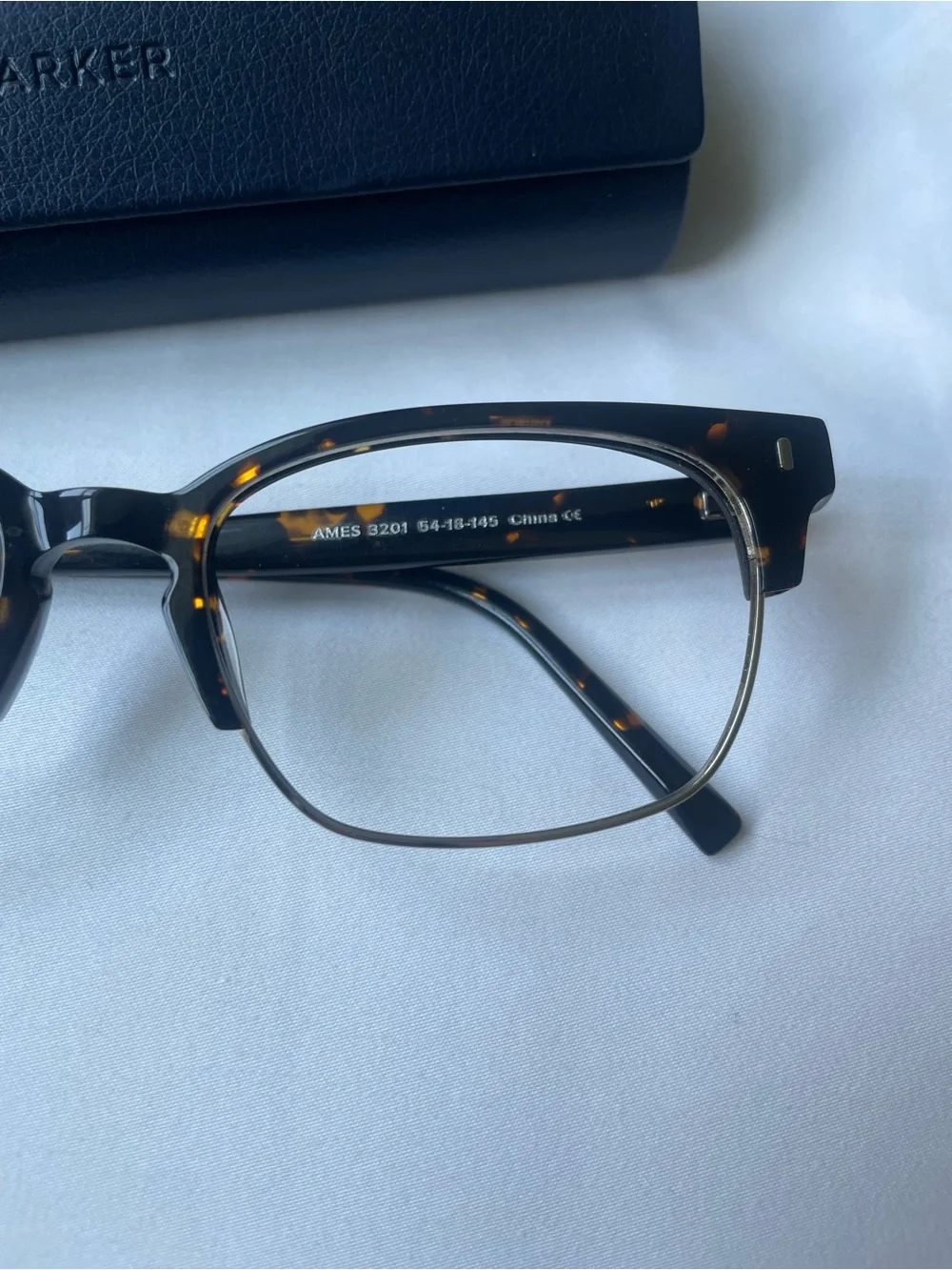 Warby Parker Ames 3201 Eyeglasses Frame Womens Brown Tortoise Full Rim 54-18-145